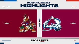 NHL Highlights | Coyotes vs. Avalanche - March 11, 2023
