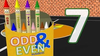 Learn Odd \u0026 Even Numbers 1 to 10 with Crayons