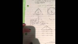 how to derive the area of a polygon circumscribed around a circle
