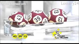 2015 11 10 Euro Millions Number and draw results