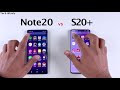 Samsung Note 20 5G vs S20+ 5G | SPEED TEST