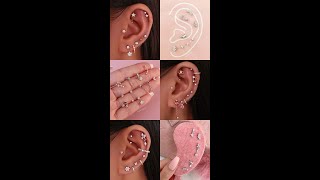 Best Ear Styling Tips for Multiple Ear Piercings Ear Curation Jewelry for Cartilage Helix Tragus