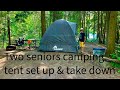 Two seniors camping (81 & 70 almost) set up and take down of Napier tent attached to our Honda CRV