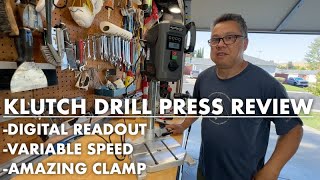 Klutch Drill Press review; Variable Speed, Digital Read Out depth gauge