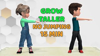 15-MIN KIDS WORKOUT TO GROW TALLER - NO JUMPING