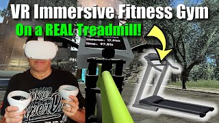 Playing VR Immersive Fitness Gym on a REAL Treadmill! / Oculus Quest 2 (Virtual Desktop) / RTX 2070