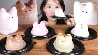 푸냥이와 댄스파티✨ 흔들흔들 푸냥이 고양이 푸딩 디저트 먹방 cat pudding [eating show] mukbang korean food