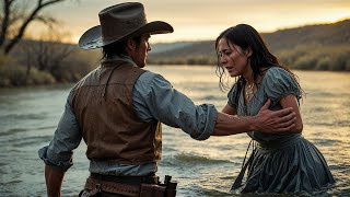 Struggling Widow Slipped in the River, A Passing Cowboy Saved Her and Found a New Life