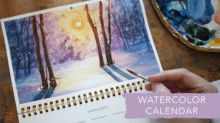 Paint A Watercolor Calendar | Watercolor Painting by Sarah Cray of Let's Make Art