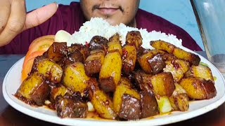 Makan lemak babi / saksang babi kecap || eating show