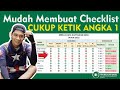 Cara Membuat Checklist dan Rekapnya di Microsoft Excel