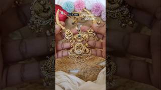 Antique Goddess Lakshmi Kanti Necklace with Earrings 😍 To order whatsapp +91 7200404607