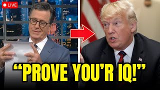 Trump DEMANDS an IQ Test — 13 Seconds Later, Stephen Colbert Asks ONE Question That Leaves Him STUMP