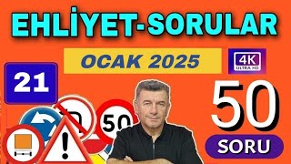 EHLİYET SINAV SORULARI 2025-OCAK DÖNEMİ ÇIKMIŞ SORULARI ÇÖZ#ramazankıvanç#ehliyet