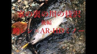 【秋田岩魚】家の裏の川の枝沢で鱒レンとAR-HDミノーで渓流ルアーフィッシング！