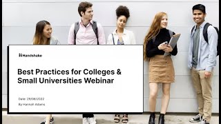 UK webinar: Best practices for colleges and small universities