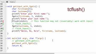 029 Input buffers and flushing (Welcome to the course C programming)