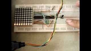 8x8 LED Matrix - 74HC595 Shift Registers - Testing Circuit with Manual Control