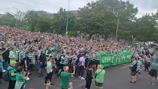 Thousands of celtic fans party in glasgow green on derby day #football #celtic #celticpark