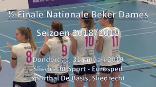 190131 Sliedrecht Sport Dames 1 - Eurosped Dames 1 (1/2 finale nationaal bekertoernooi)