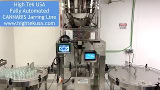 CANNABIS JARRING LINE - Full packaging automation - HIGH TEK USA