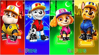 PAW Patrol - Rubble 🆚 Marshall 🆚 Skye 🆚 Chase 🎶 Tiles Hop EDM Rush