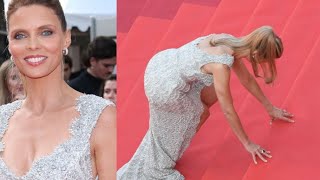 Cannes 2023 : Sylvie Tellier fait une énorme chute avec sa robe, un sein dépasse