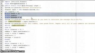 Java Tutorial 1: Average Calculator