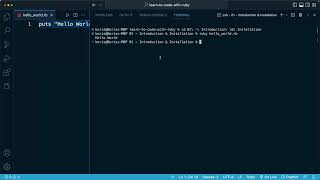 Learn to Code with Ruby V2 - 01 - Introduction & Installation - 18 - Run Ruby File with Terminal
