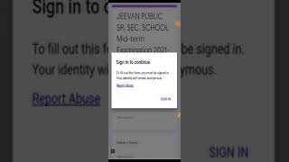 PROBLEM OF SIGN IN OF GOOGLE FORM