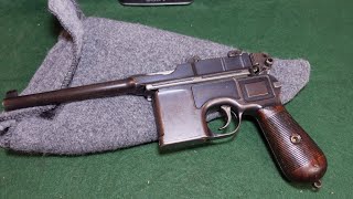 Mauser Broomhandle Spotlight:  A Late Prodution Mauser C/96 in 9mm Export Caliber