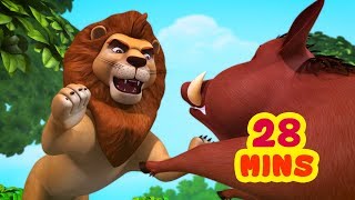 The Lion and the Boar Story | Kids Moral Stories Collection | Infobells