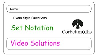 Set Notation Answers - Corbettmaths