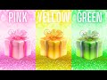 Choose your gift 🎁✨️🤩🤮||3 gift box challenge||2 good & 1 bad||Pink, Yellow & Green #chooseyourbox