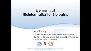 Elements of Bioinformatics for Biologists - Overview