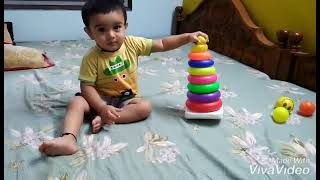 Baby perfection in stacking ring toys😍😘👌💝
