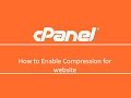 How to enable gzip compression on cpanel websites