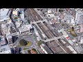 4k uhd 【2021】埼玉県 春日部市 東武鉄道 春日部駅周辺の空撮アニメーション