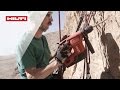 Setting rock climbing routes is a challenging job - reach for the Hilti