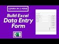 How to create Easy Data Entry Forms in Excel in 2022