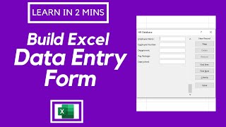 How to create Easy Data Entry Forms in Excel in 2022
