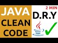 Java Clean Code Tutorial #11 – DRY Principle - Don't Repeat Yourself