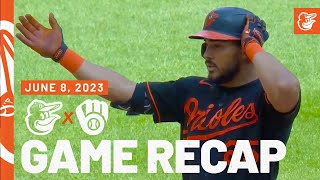 Orioles vs. Brewers Game Recap (6/8/23) | MLB Highlights | Baltimore Orioles