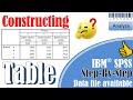 How to create table in SPSS