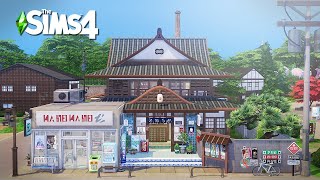 Japanese Retro Sento | 銭湯 | The Sims4 Stop Motion Build | NoCC |【シムズ４建築】