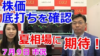 2021年7月9日【株価底打ちを確認！夏相場に期待！】（市況放送【毎日配信】）