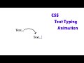 CSS Text Typing Animation Tutorial | Easy & Modern Typing Effect