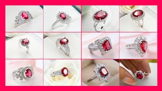 RED ZIRCON STONE RINGS/ #red #stone#zircon #rings #cubic #zircon