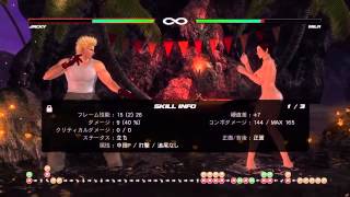 DOA5LR : FIREWORKS stage Jacky Power Blow Combos