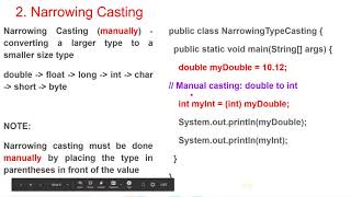 Type Casting - - (Module-2 Chapter-2 2.2.11 - OOC) 18CS45